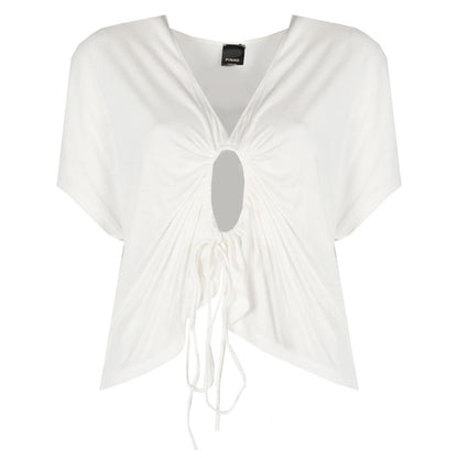 White Viscose Women Top