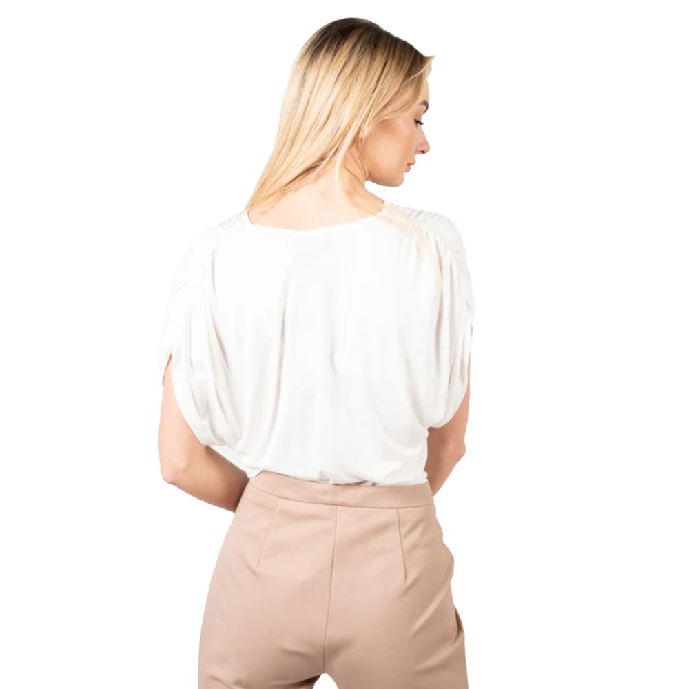 White Viscose Women Top