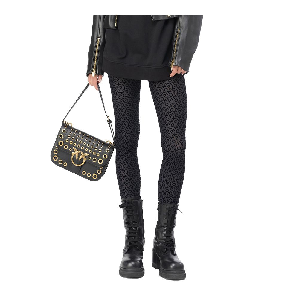 Black Nylon Women Legging