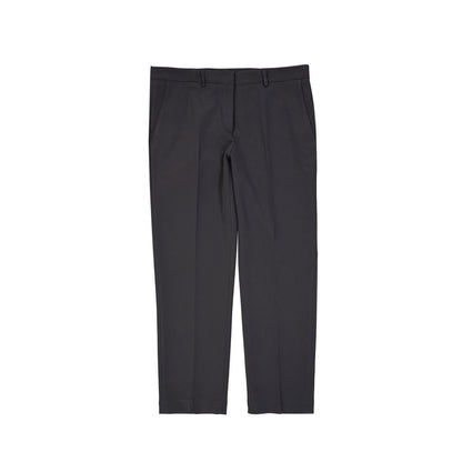 Gray Elastane Cropped Pants
