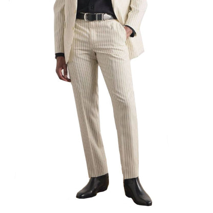 White Wool Flared Pants