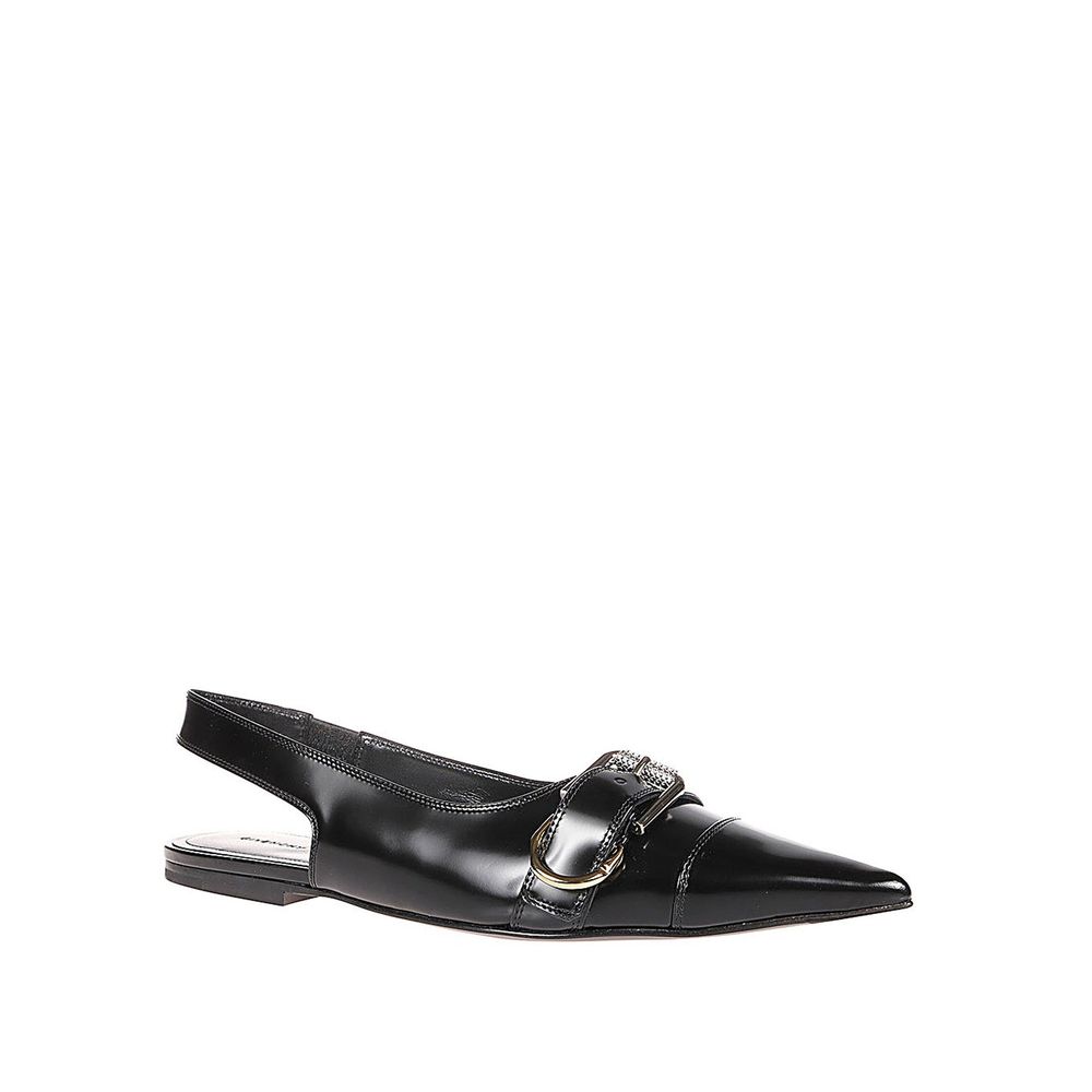Black Calfskin Ballet Flats