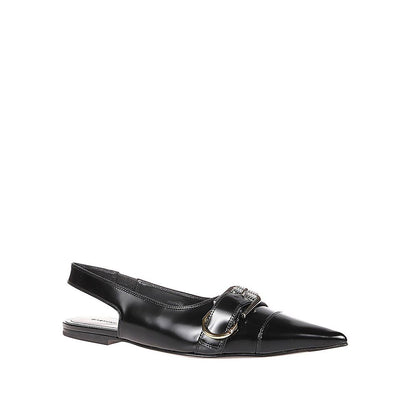 Black Calfskin Ballet Flats