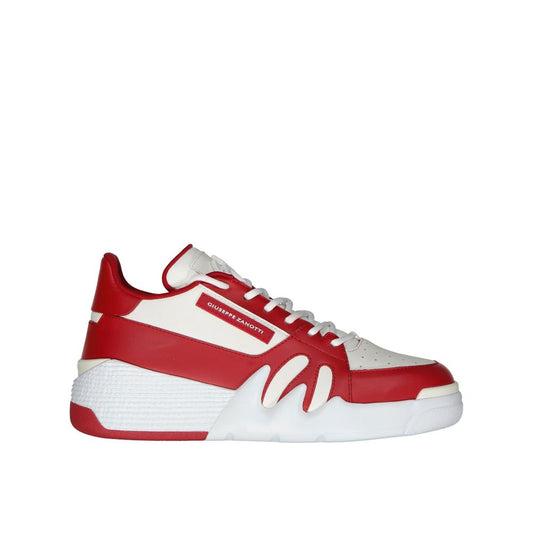 Red Calfskin Low Top Sneakers