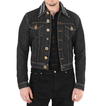 Black Cotton Denim Jacket