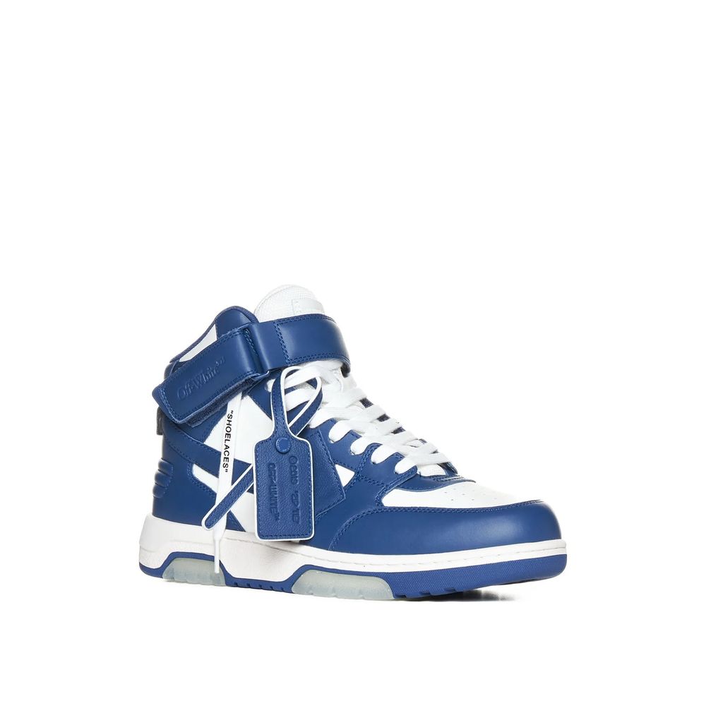 Blue Calfskin High Top Sneakers