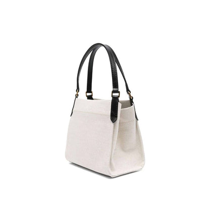 Beige Canvas Tote Bag