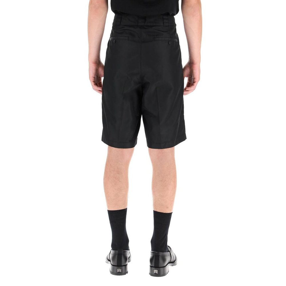 Black Nylon Bermuda Shorts
