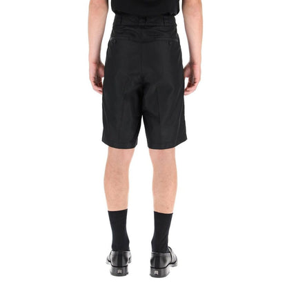 Black Nylon Bermuda Shorts