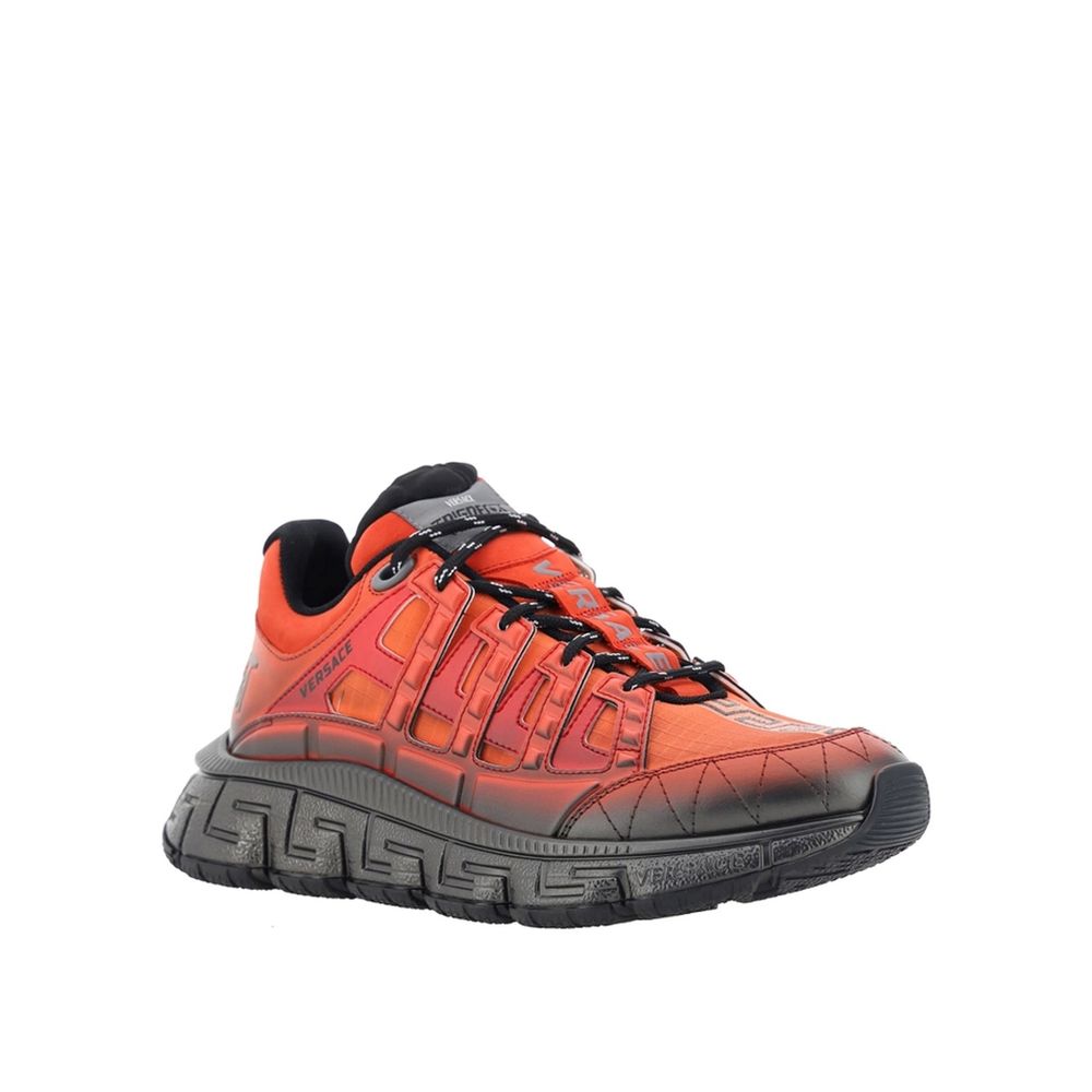 Orange Fabric Athletic Sneakers