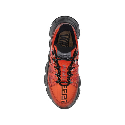 Orange Fabric Athletic Sneakers