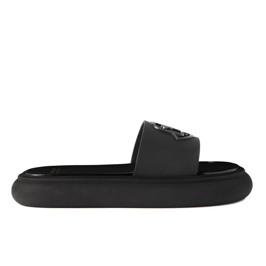 Black Rubber Slides