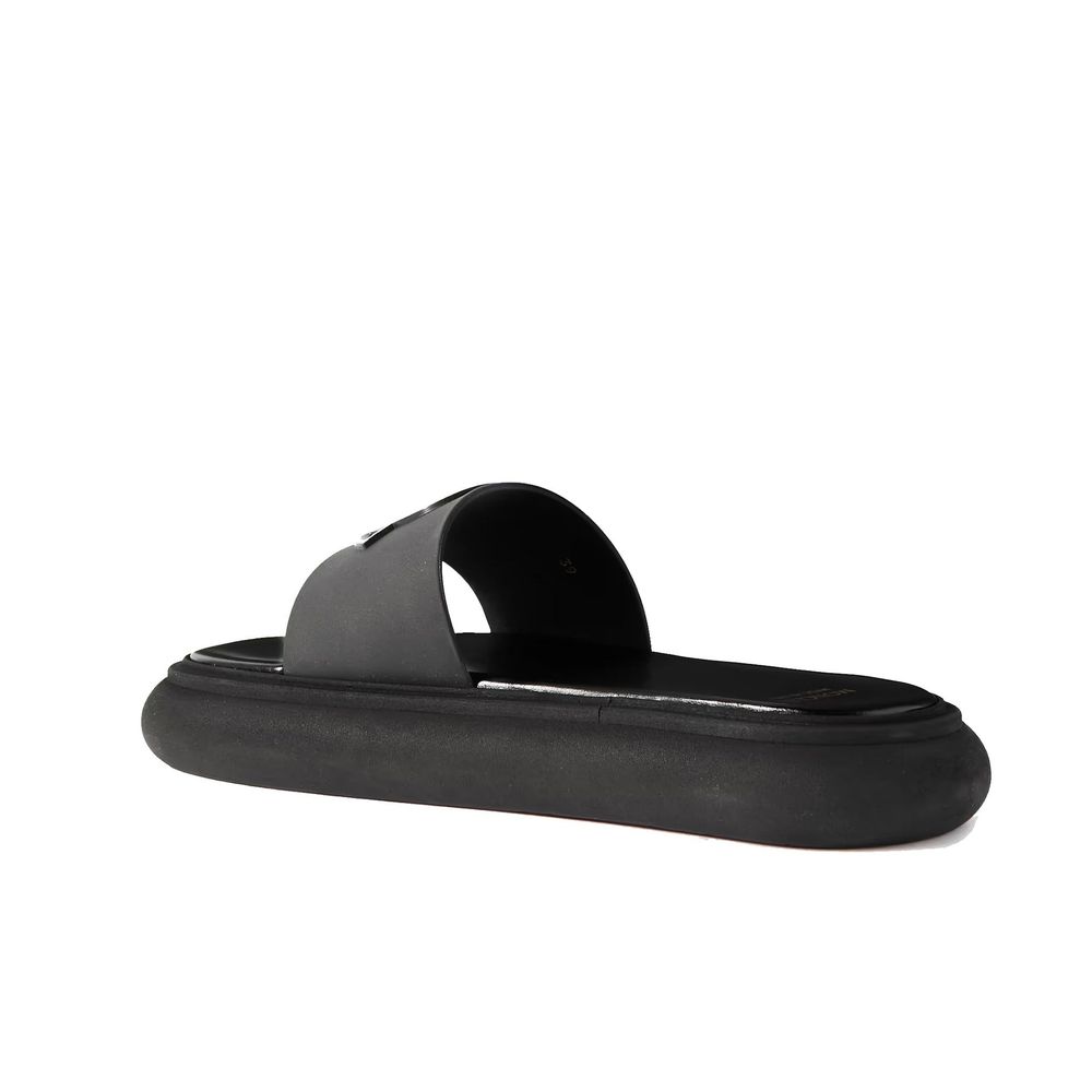 Black Rubber Slides