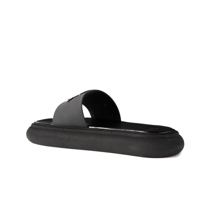 Black Rubber Slides