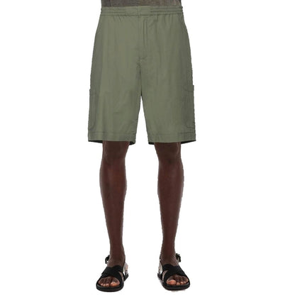 Green Cotton Bermuda Shorts