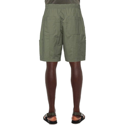 Green Cotton Bermuda Shorts