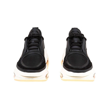 Black Calfskin Chunky Sneakers