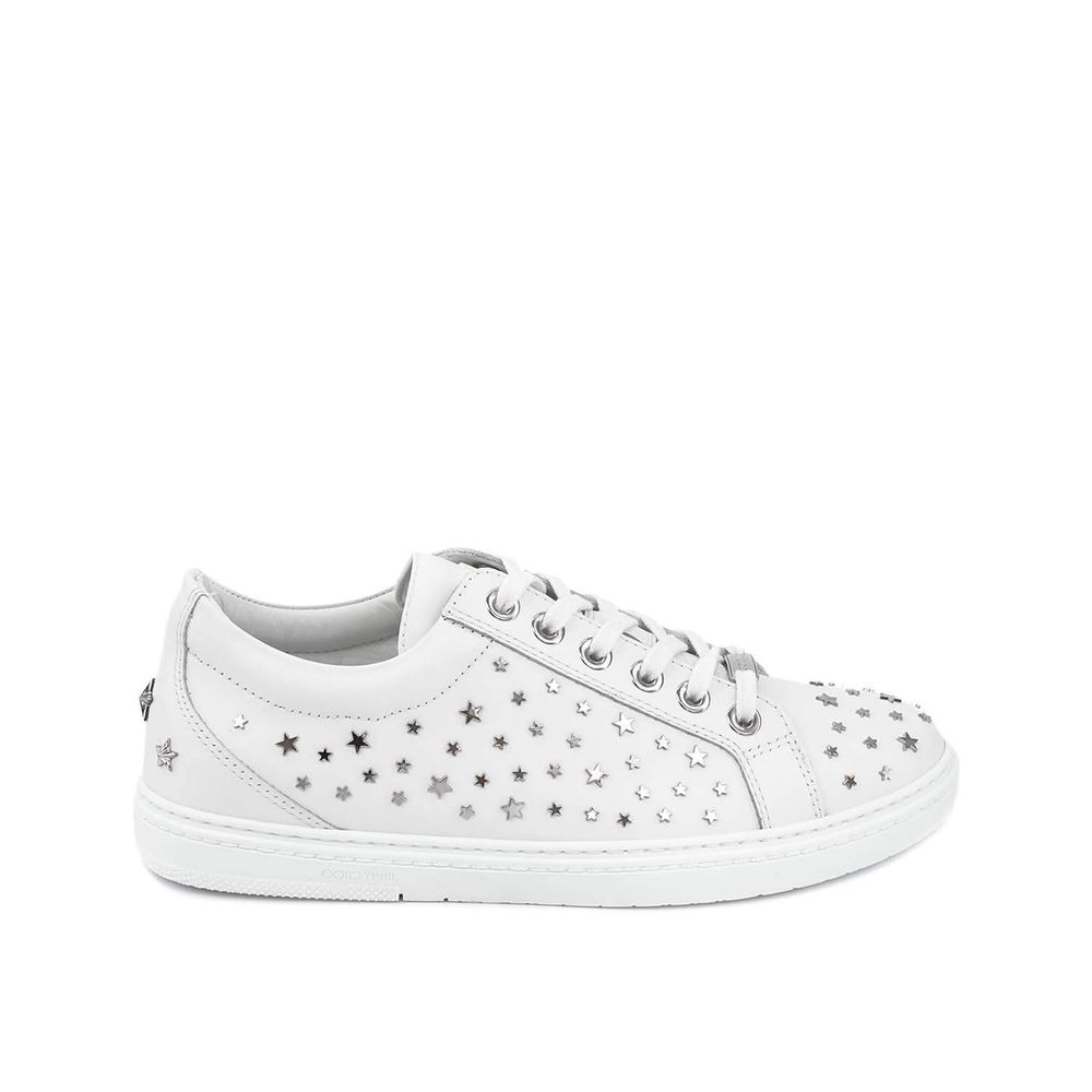 White Calfskin Low Top Sneakers