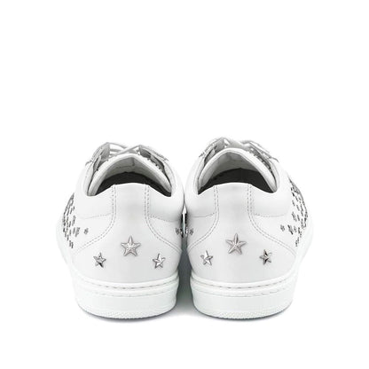White Calfskin Low Top Sneakers