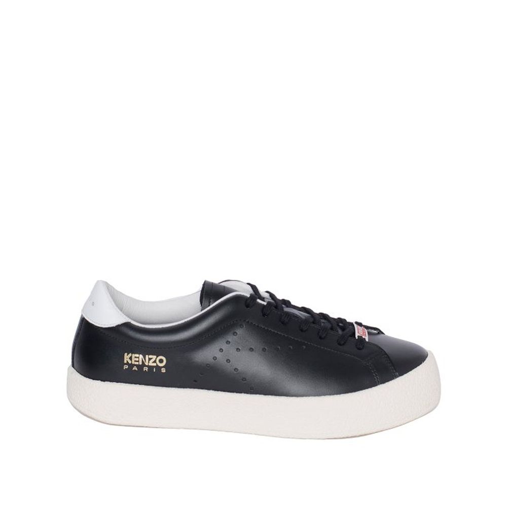 Black Calfskin Low Top Sneakers