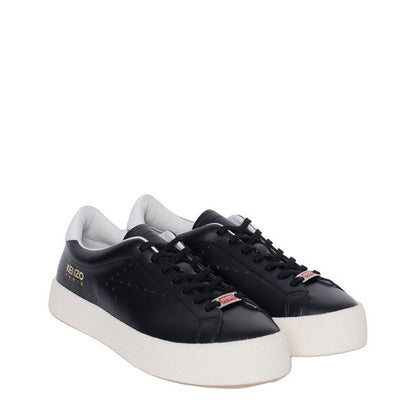 Black Calfskin Low Top Sneakers