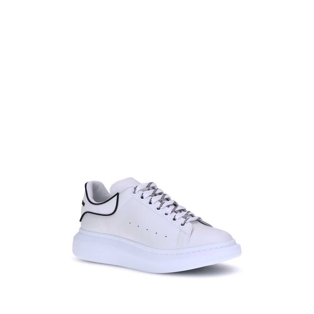 White Calf Leather Bos Taurus Platform Sneakers