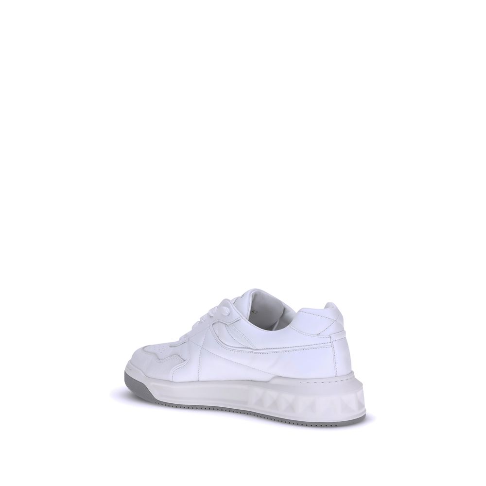 White Calf Leather Bos Taurus Low Top Sneakers