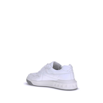 White Calf Leather Bos Taurus Low Top Sneakers
