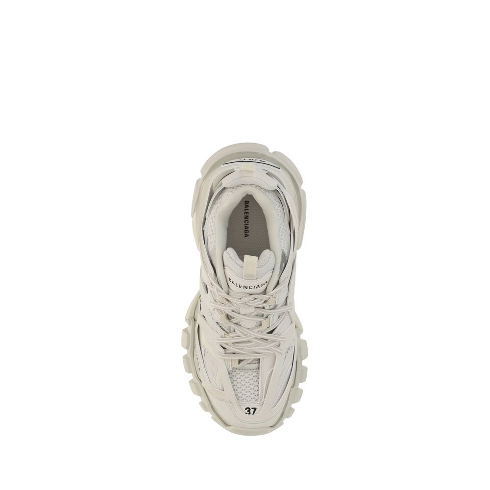 White Polyethylene Athletic Sneakers