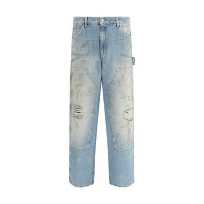 Blue Cotton Jeans Denim