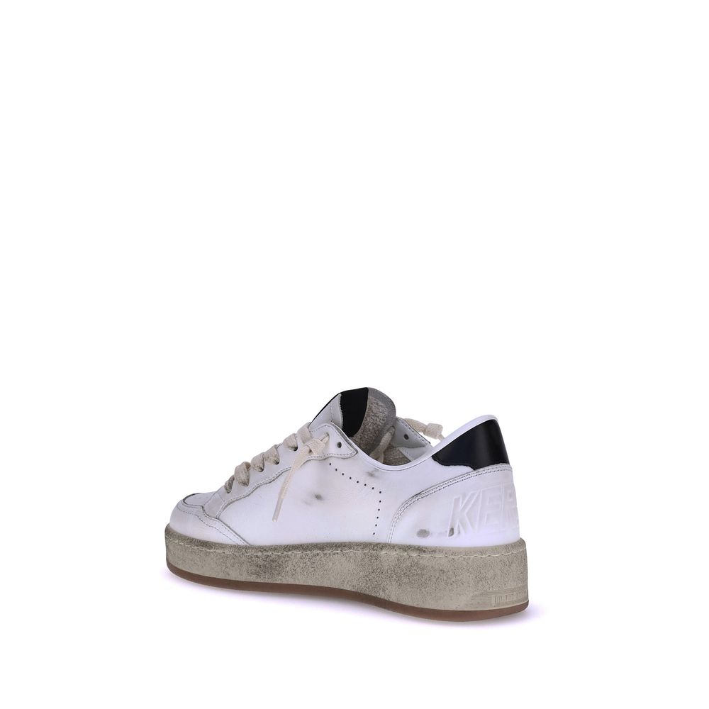 White Calf Leather Bos Taurus Low Top Sneakers