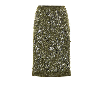 Green Viscose Mini Skirt