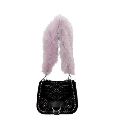 Purple Fur Shoulder Bag