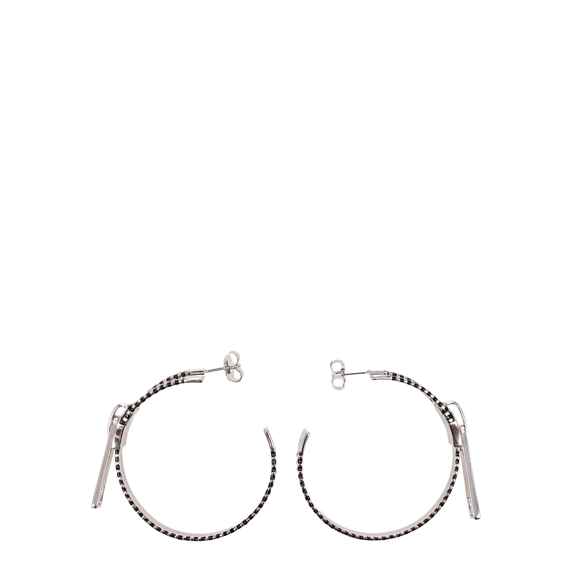 Gray Silver Earrings