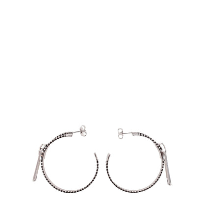 Gray Silver Earrings