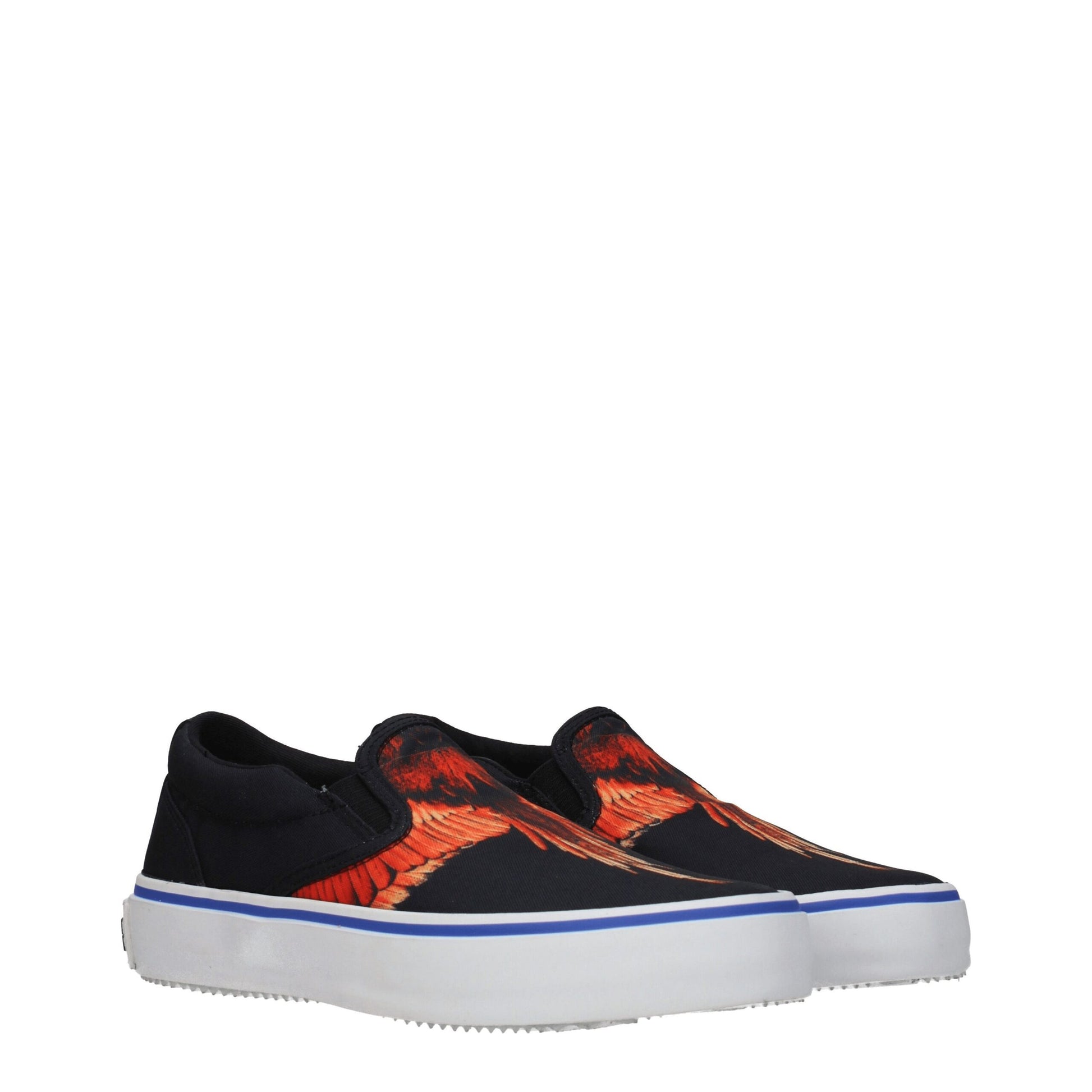 Black Fabric Slip-On Loafers