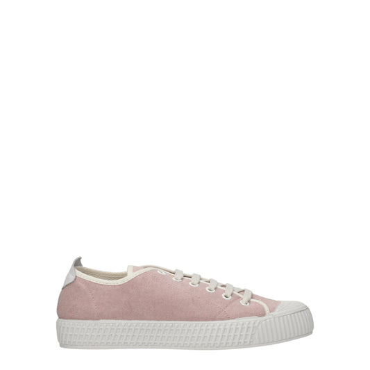Pink Fabric Low Top Sneakers