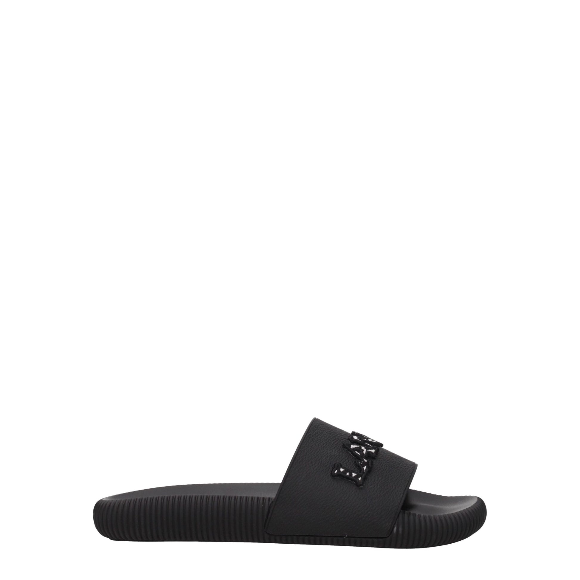 Black Cotton Slippers
