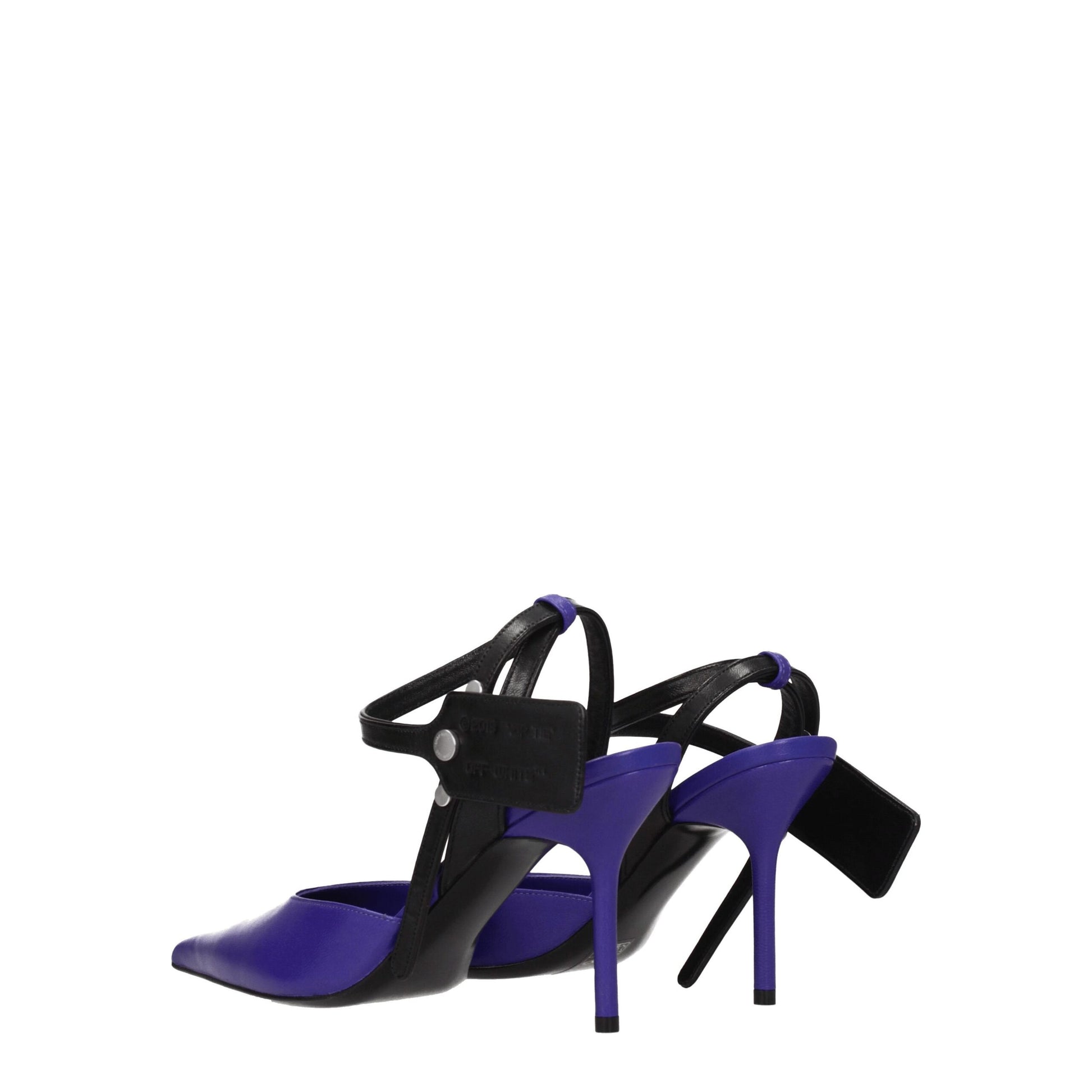 Purple Leather High Heel Pumps