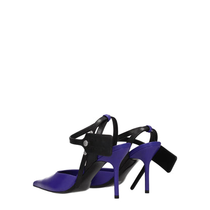 Purple Leather High Heel Pumps