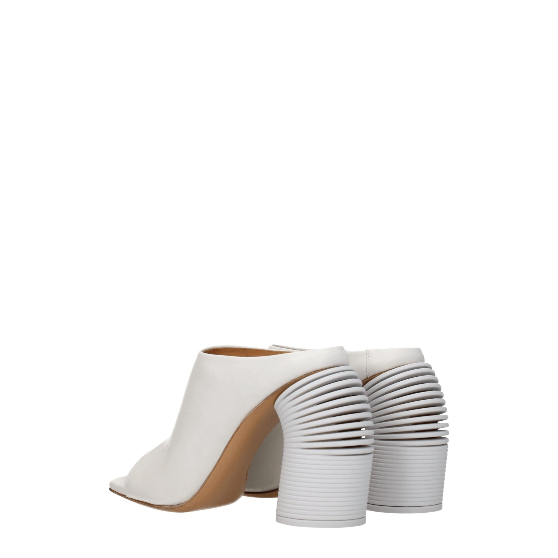 White Leather Platform Sandals