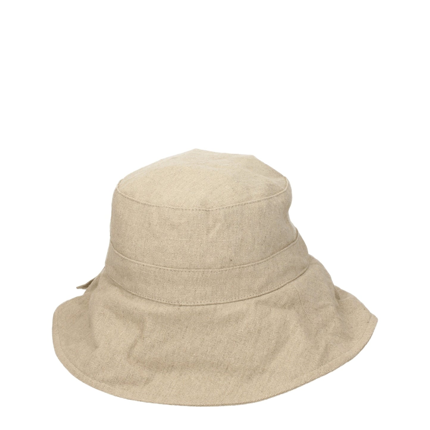 Beige Linen Bucket Hat