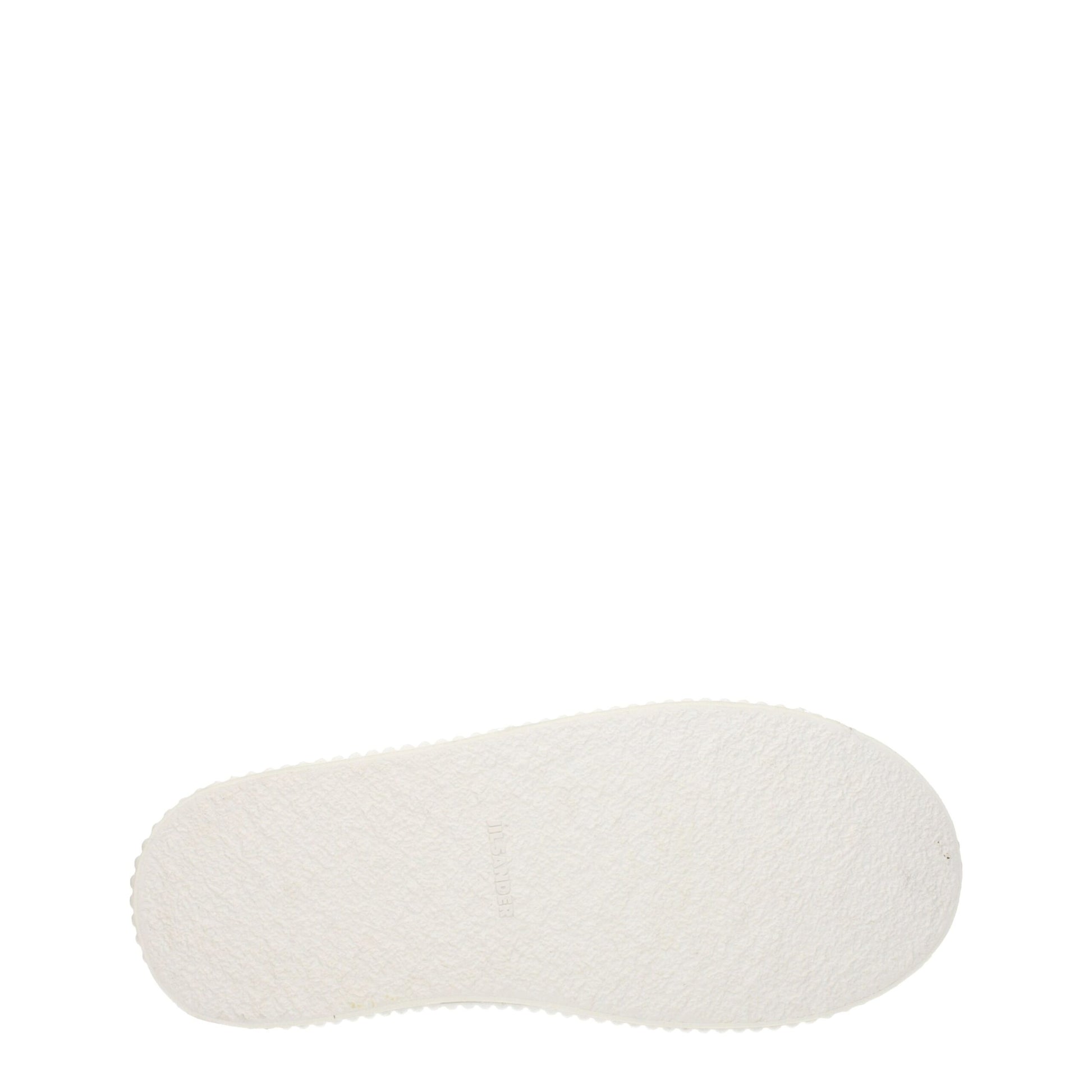 White Fabric Platform Sneakers