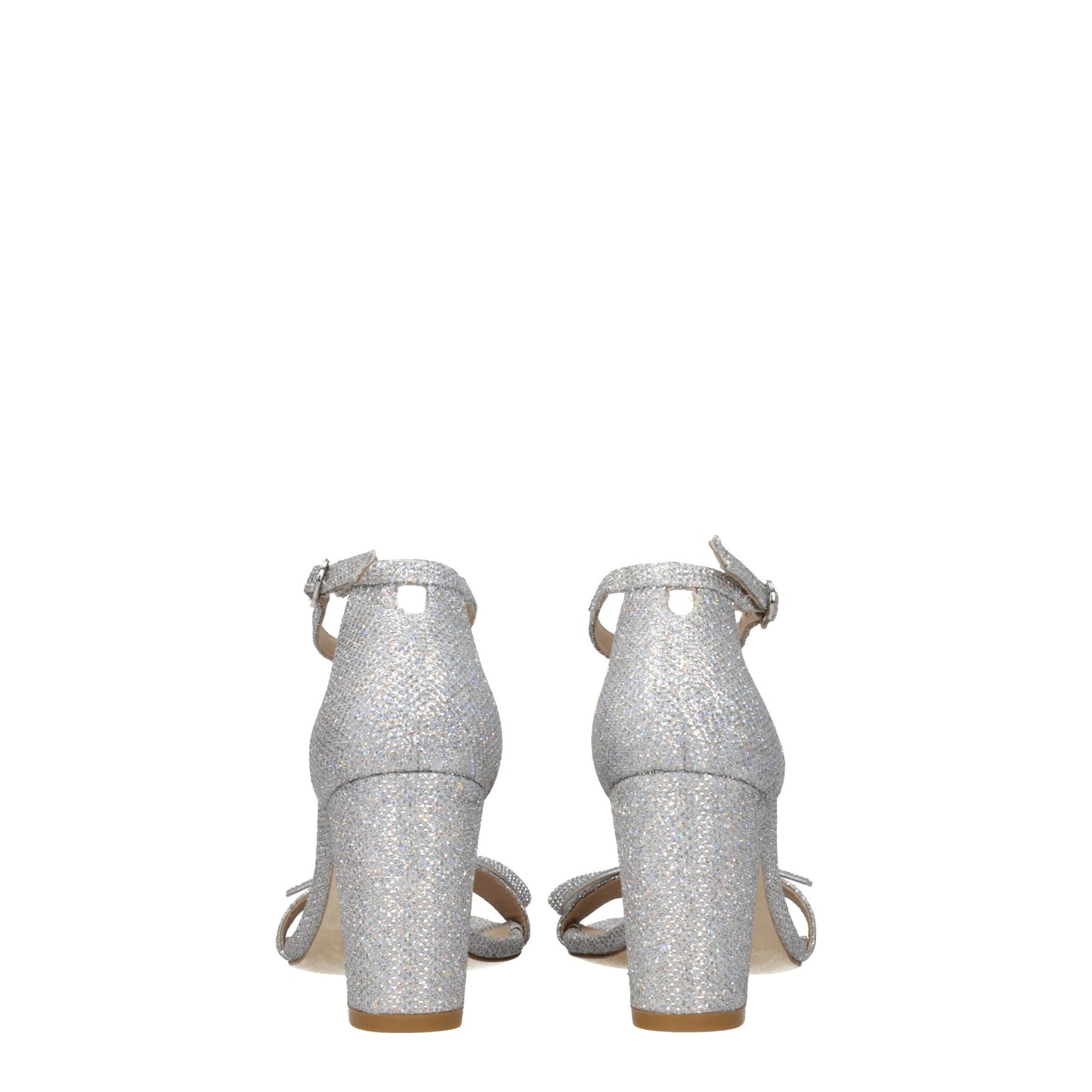 Gray Fabric Platform Sandals