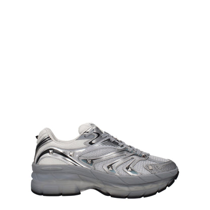 Gray Fabric Athletic Sneakers