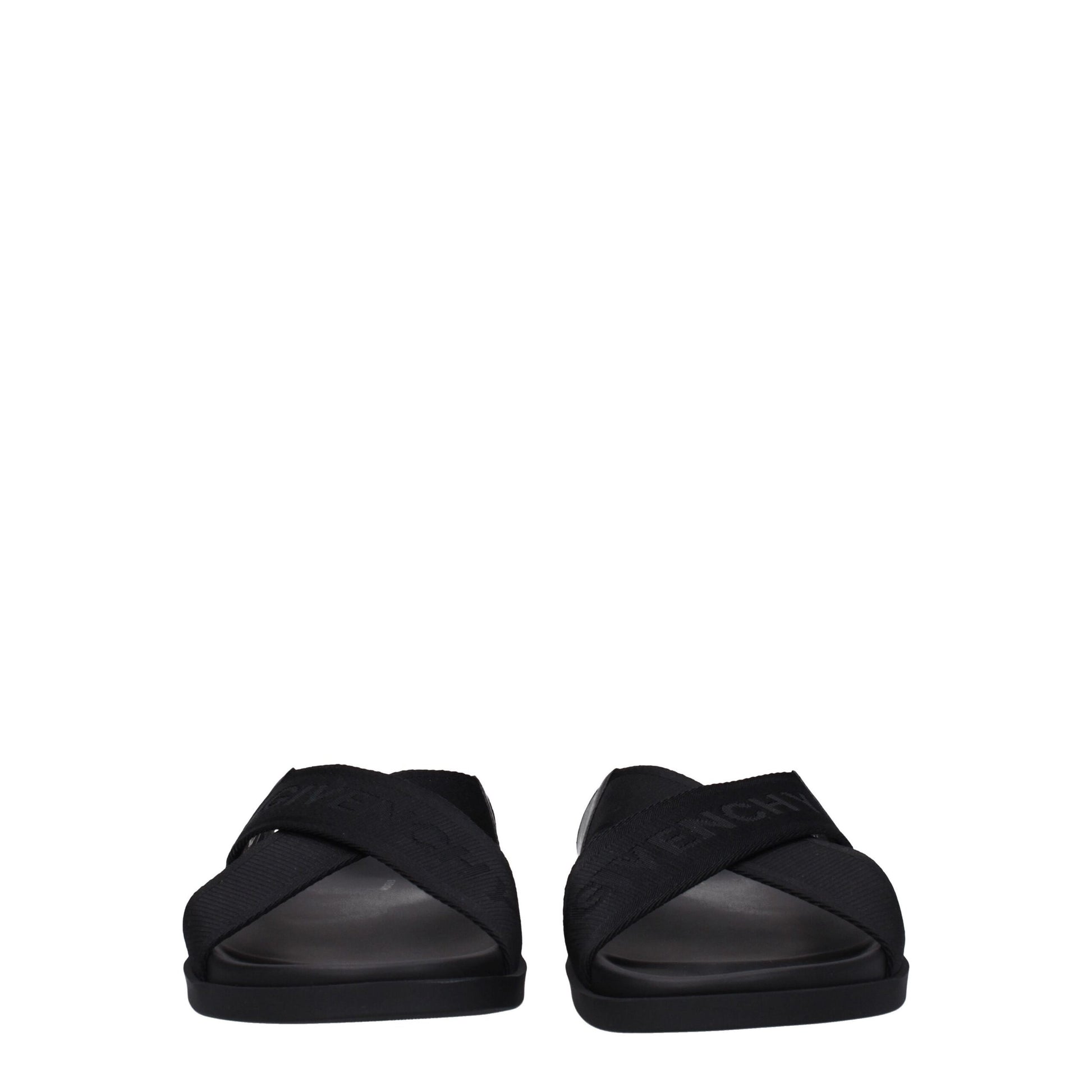 Black Fabric Slippers