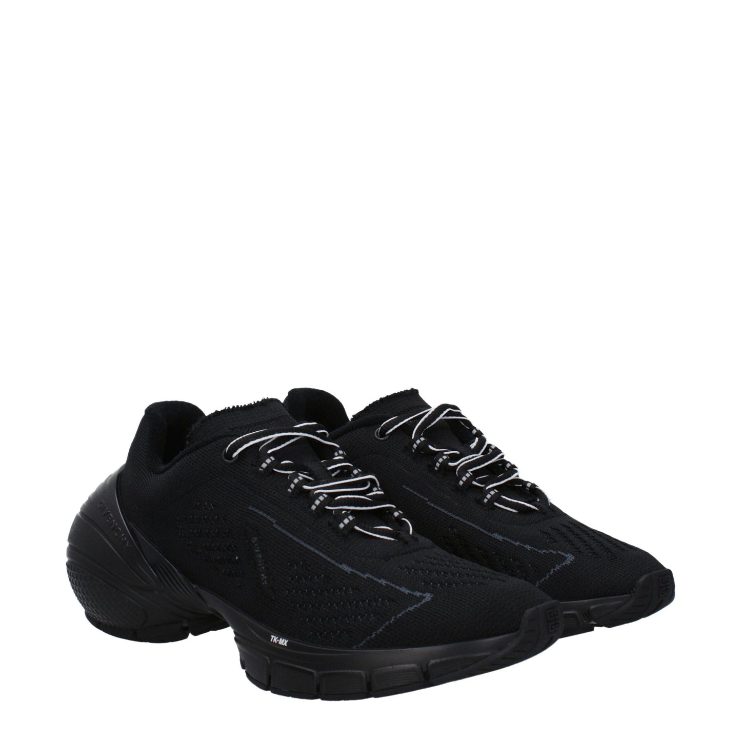 Black Fabric Athletic Sneakers
