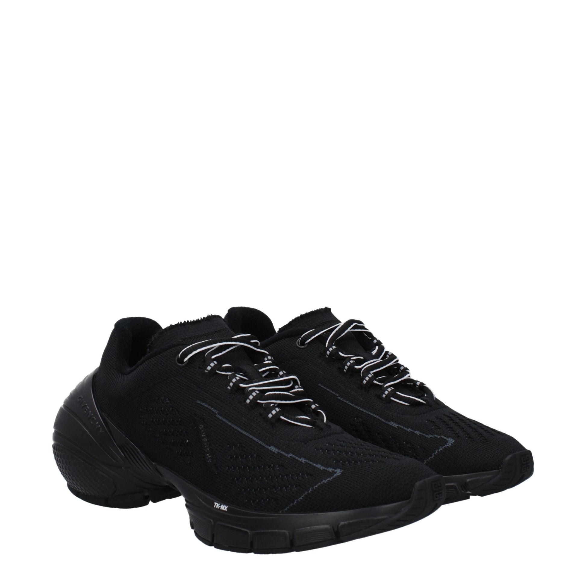Black Fabric Athletic Sneakers