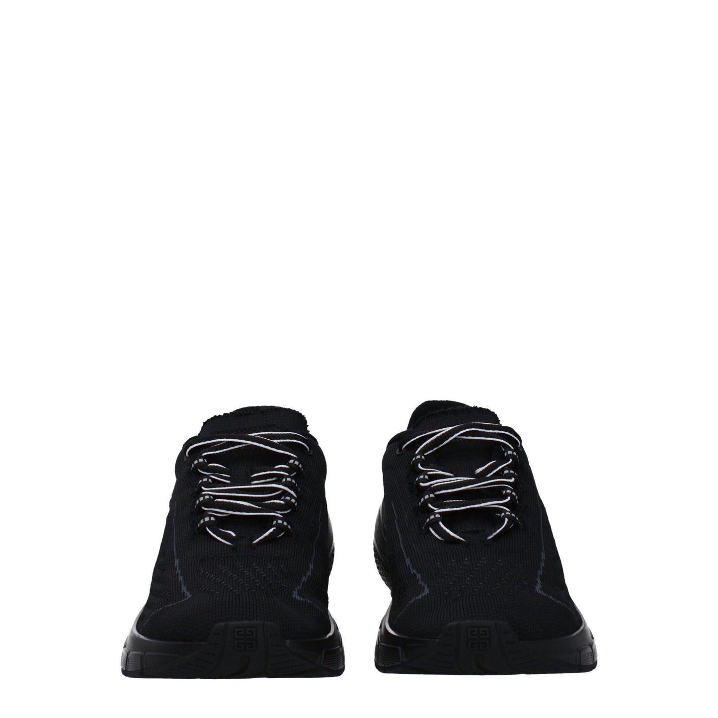 Black Fabric Athletic Sneakers