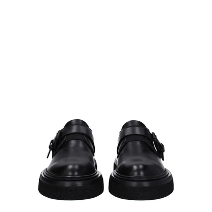 Black Leather Oxfords And Derbies
